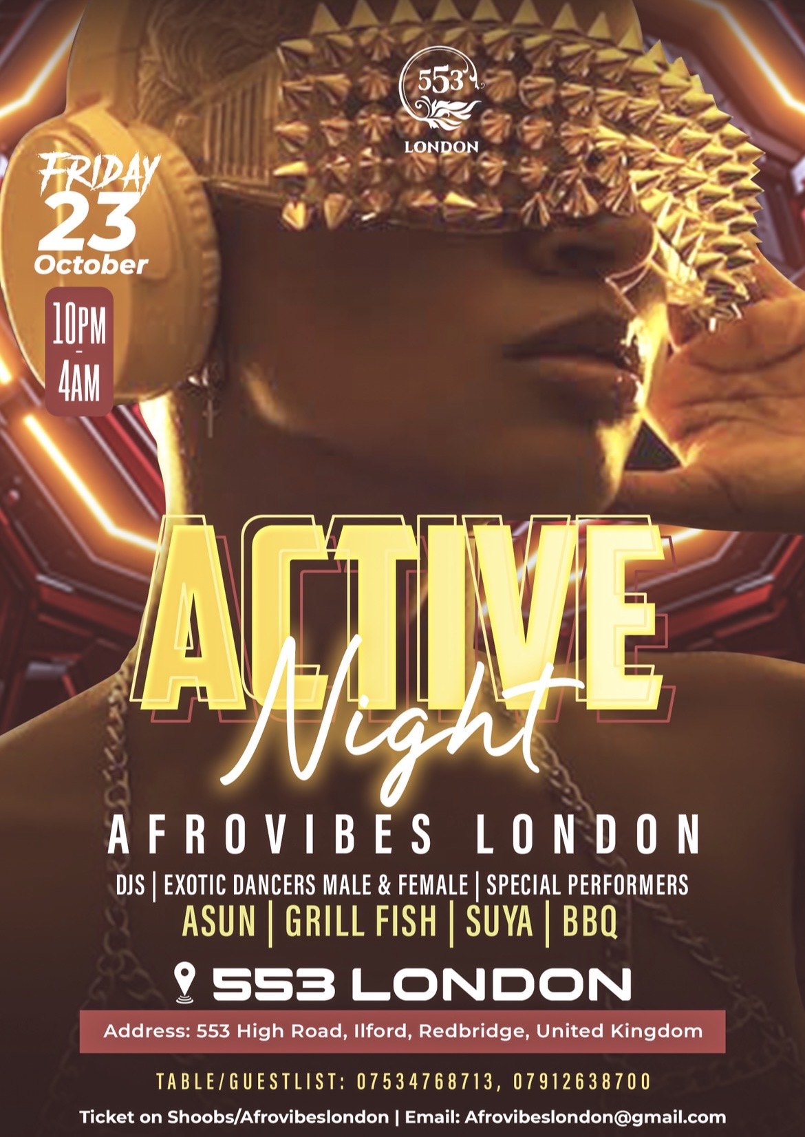 ACTIVE FRIDAY NIGHT @ 553 LONDON