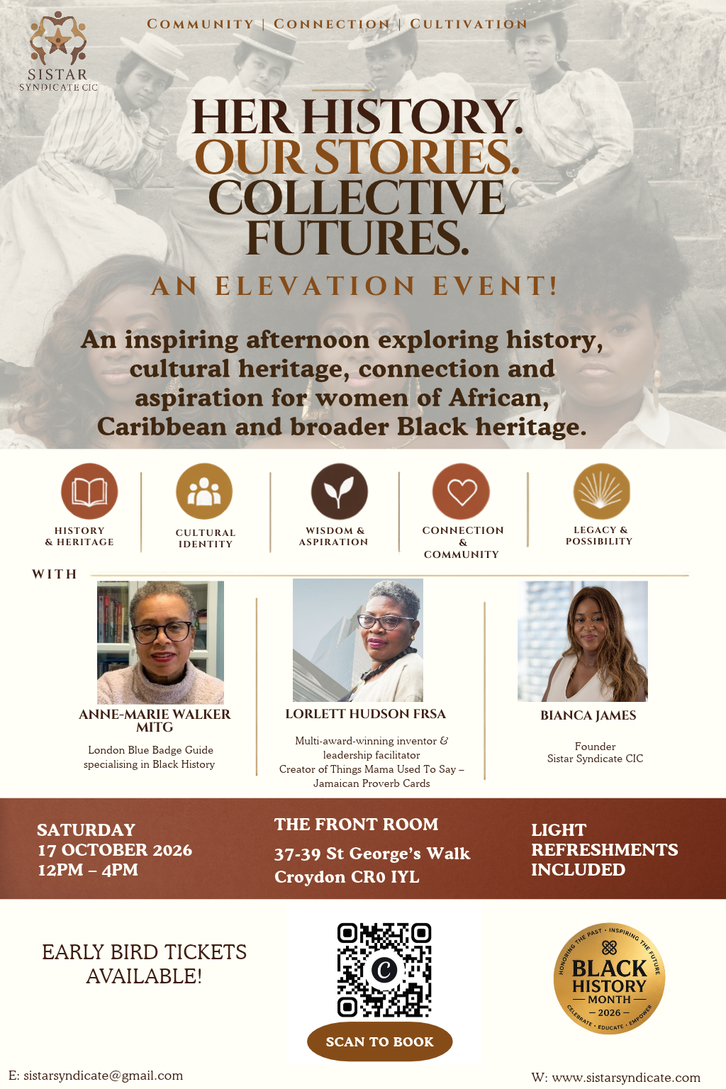 Her History. Our Stories. Collective Futures | Black History Month Croydon By Sistar Syndicate CIC