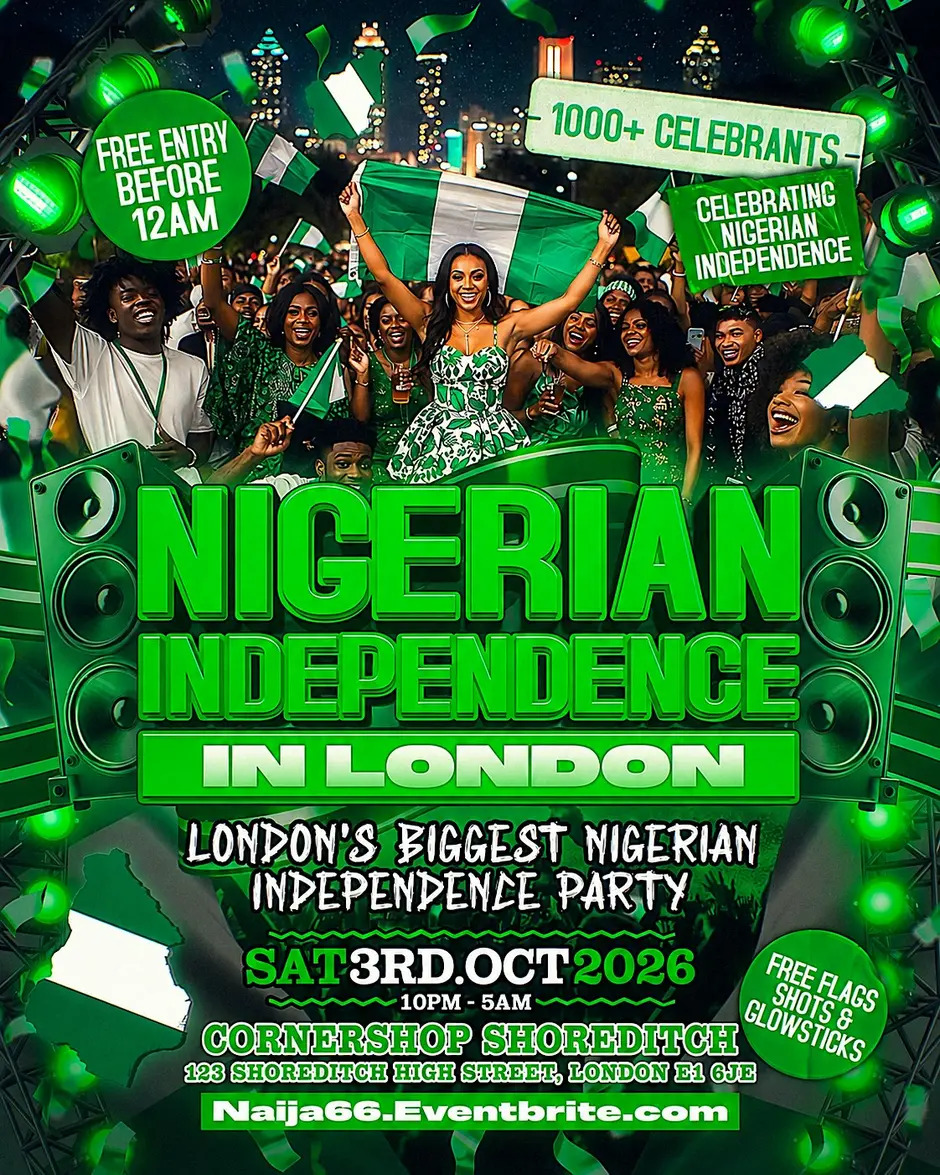 Nigerian Independence in London – Everyone Free Before 12AM