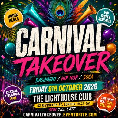 Carnival Takeover - Everyone Free Before 12AM