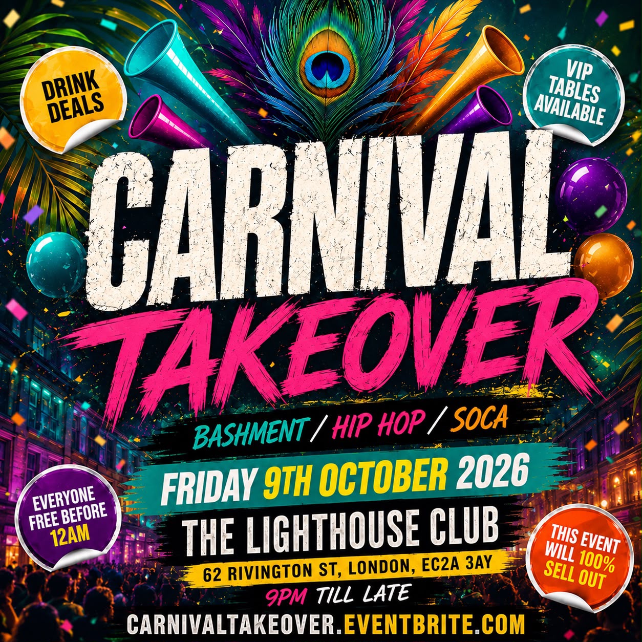 Carnival Takeover - Everyone Free Before 12AM