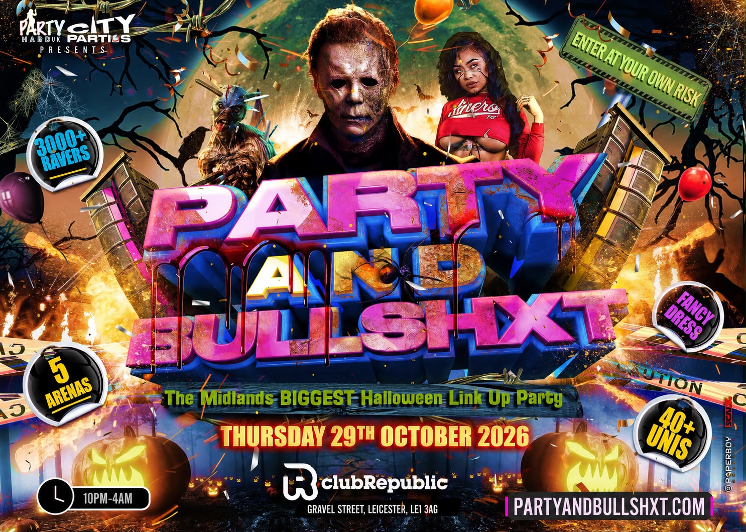 Party and Bullshxt - 3000+ Ravers This Halloween