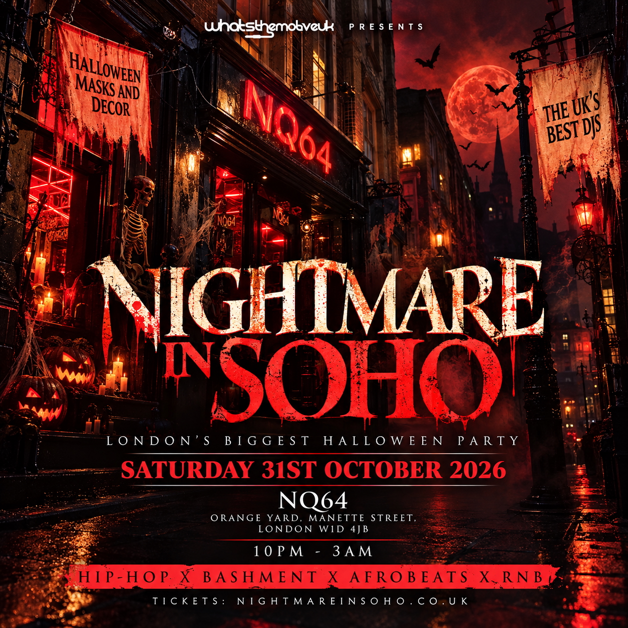 NIGHTMARE IN SOHO - London's Biggest Halloween & Arcade Party