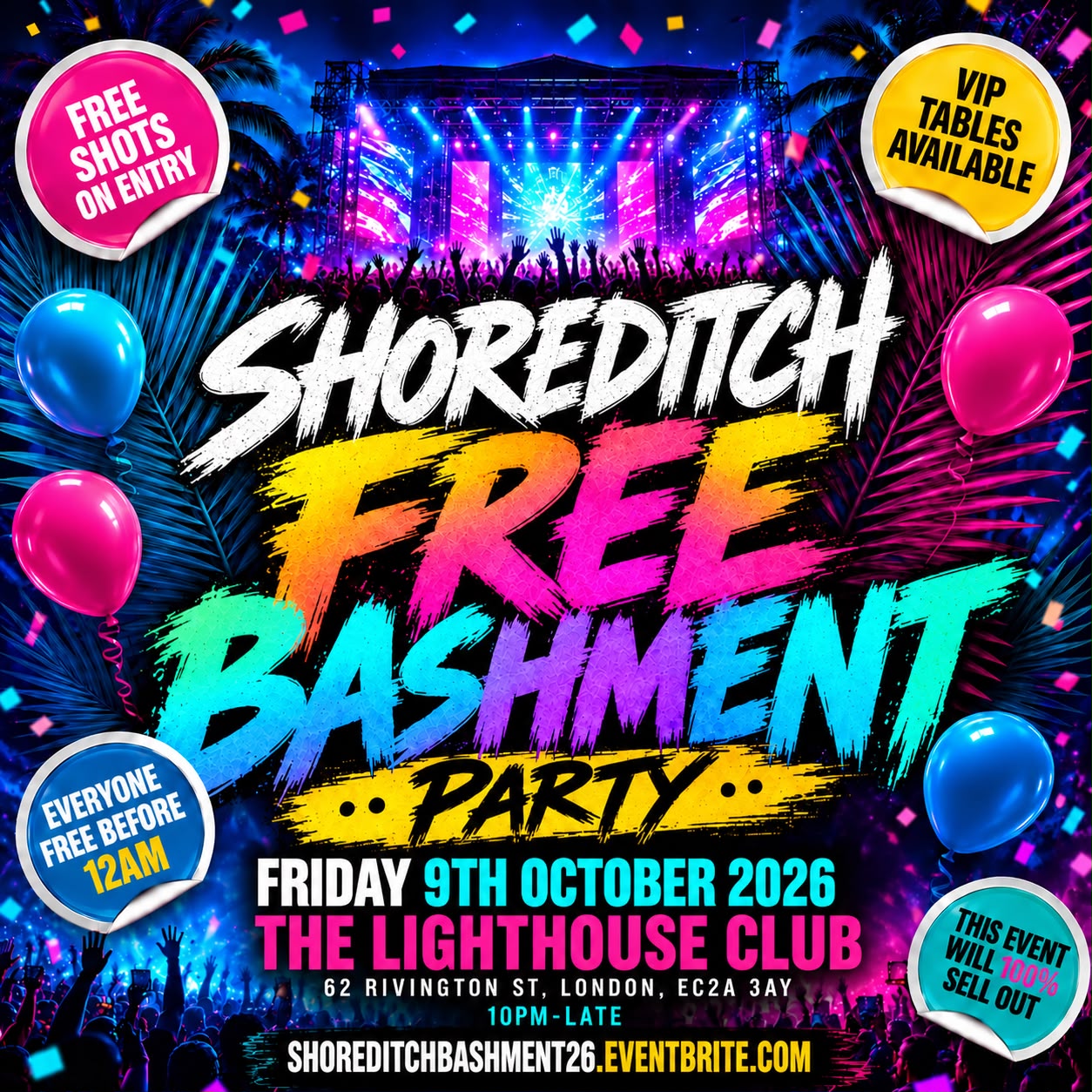 Shoreditch Free Bashment Party - Everyone Free Before 12AM