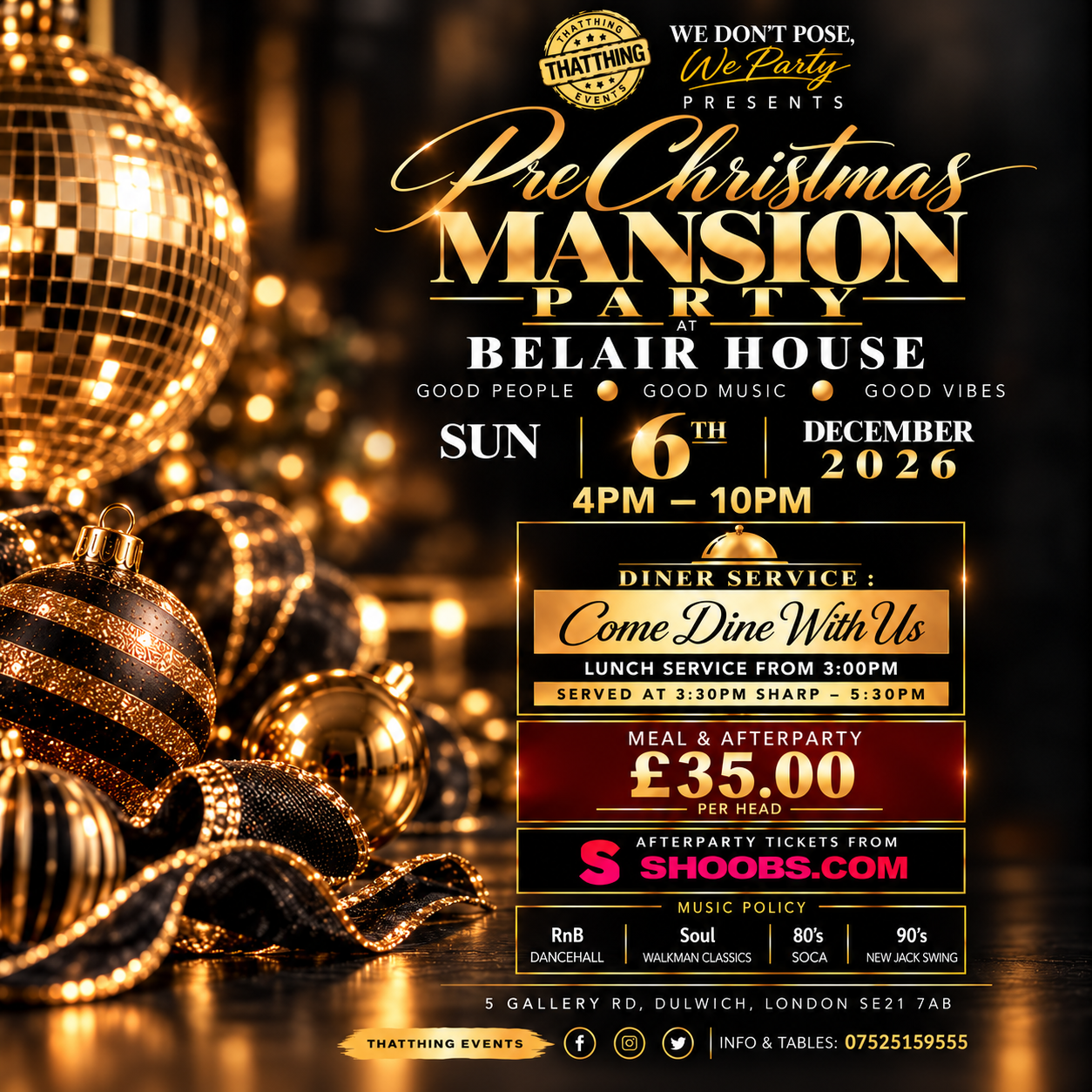 ThatThing Pre Christmas Mansion Party @ Belair 6/12/26