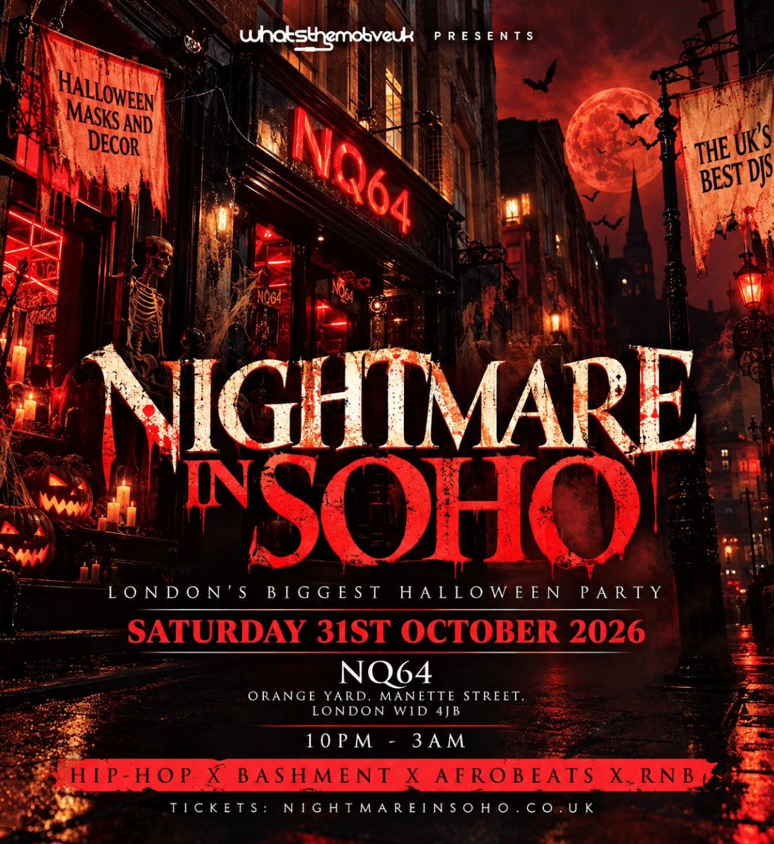 NIGHTMARE IN SOHO - London's Biggest Halloween & Arcade Party