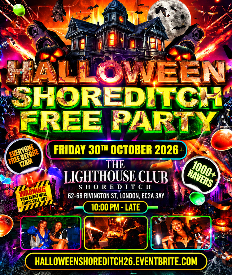 Halloween Shoreditch Free Party - Everyone Free Before 12AM