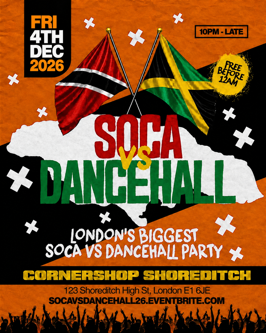Soca Vs Dancehall Shoreditch – Everyone Free Before 12AM