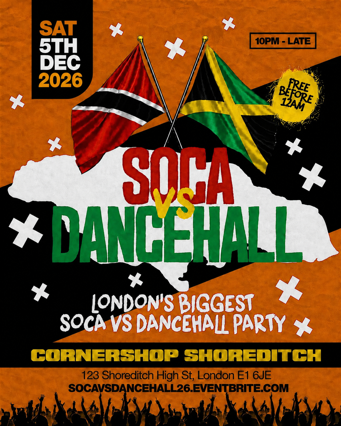 Soca Vs Dancehall Shoreditch – Everyone Free Before 12AM