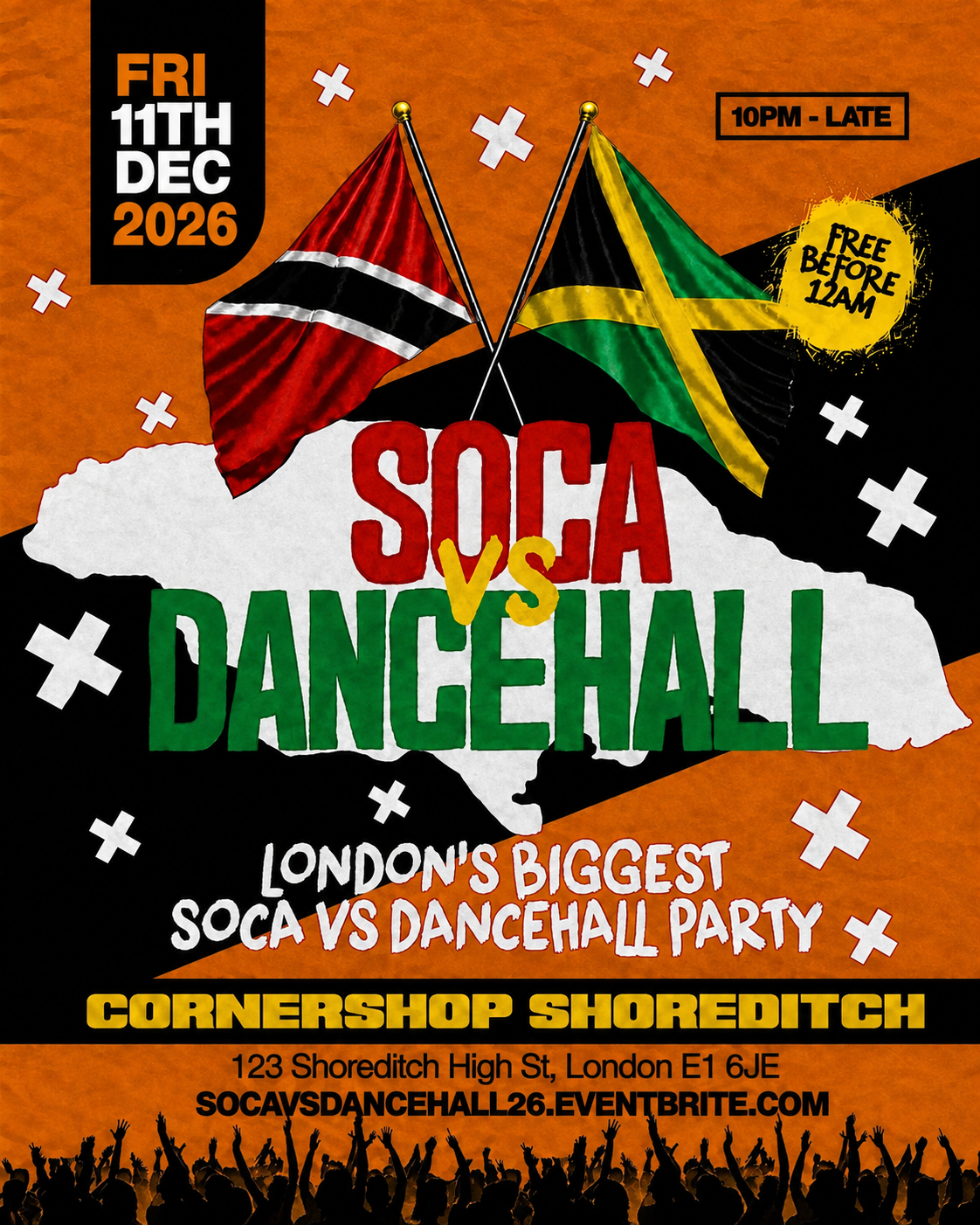 Soca Vs Dancehall Shoreditch – Everyone Free Before 12AM