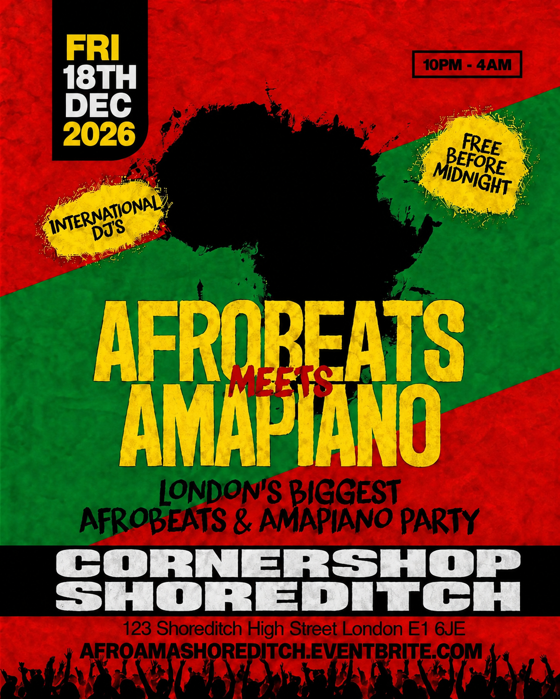 Afrobeats Meets Amapiano Shoreditch – Everyone Free Before 12AM