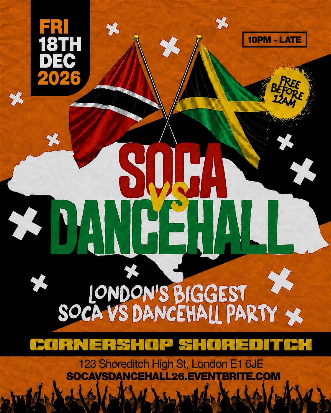 Soca Vs Dancehall Shoreditch – Everyone Free Before 12AM