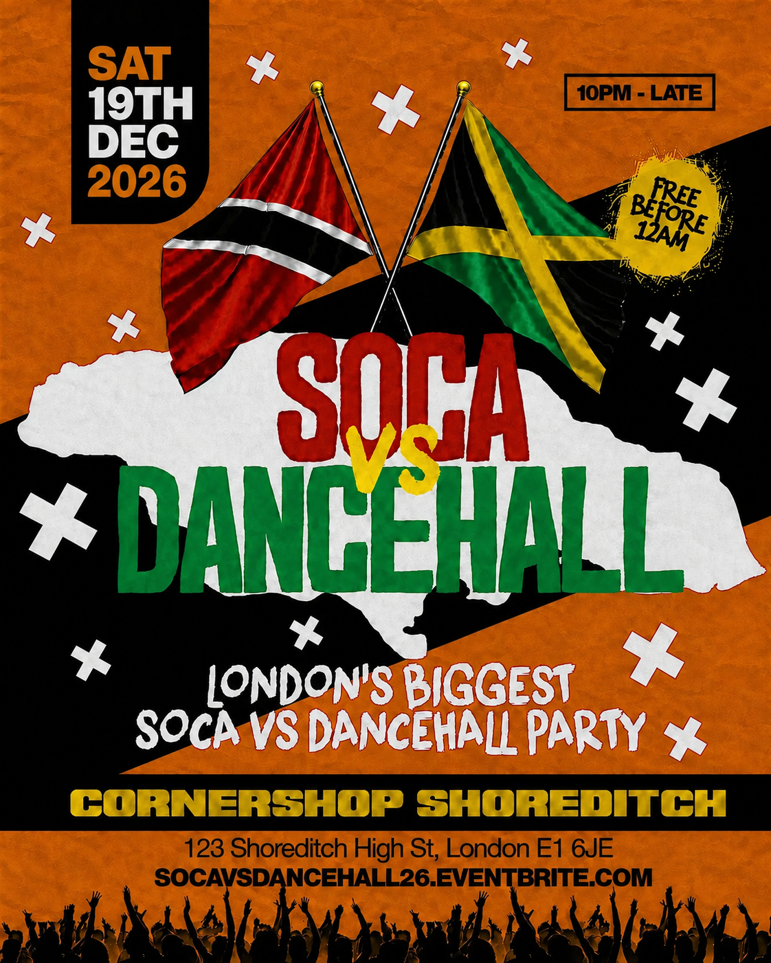 Soca Vs Dancehall Shoreditch – Everyone Free Before 12AM