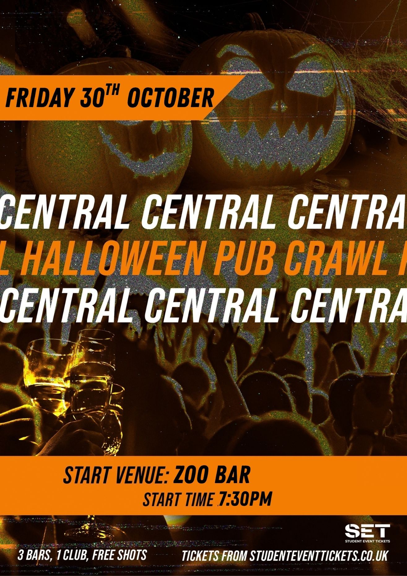 HALLOWEEN CENTRAL PUB CRAWL - FRIDAY 30TH OCTOBER