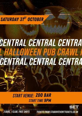 HALLOWEEN CENTRAL PUB CRAWL - SATURDAY 31ST OCTOBER 9PM