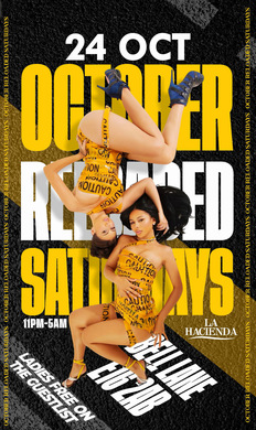 OCTOBER RELOADED SATURDAYS AT LA HACIENDA  24TH OF OCTOBER