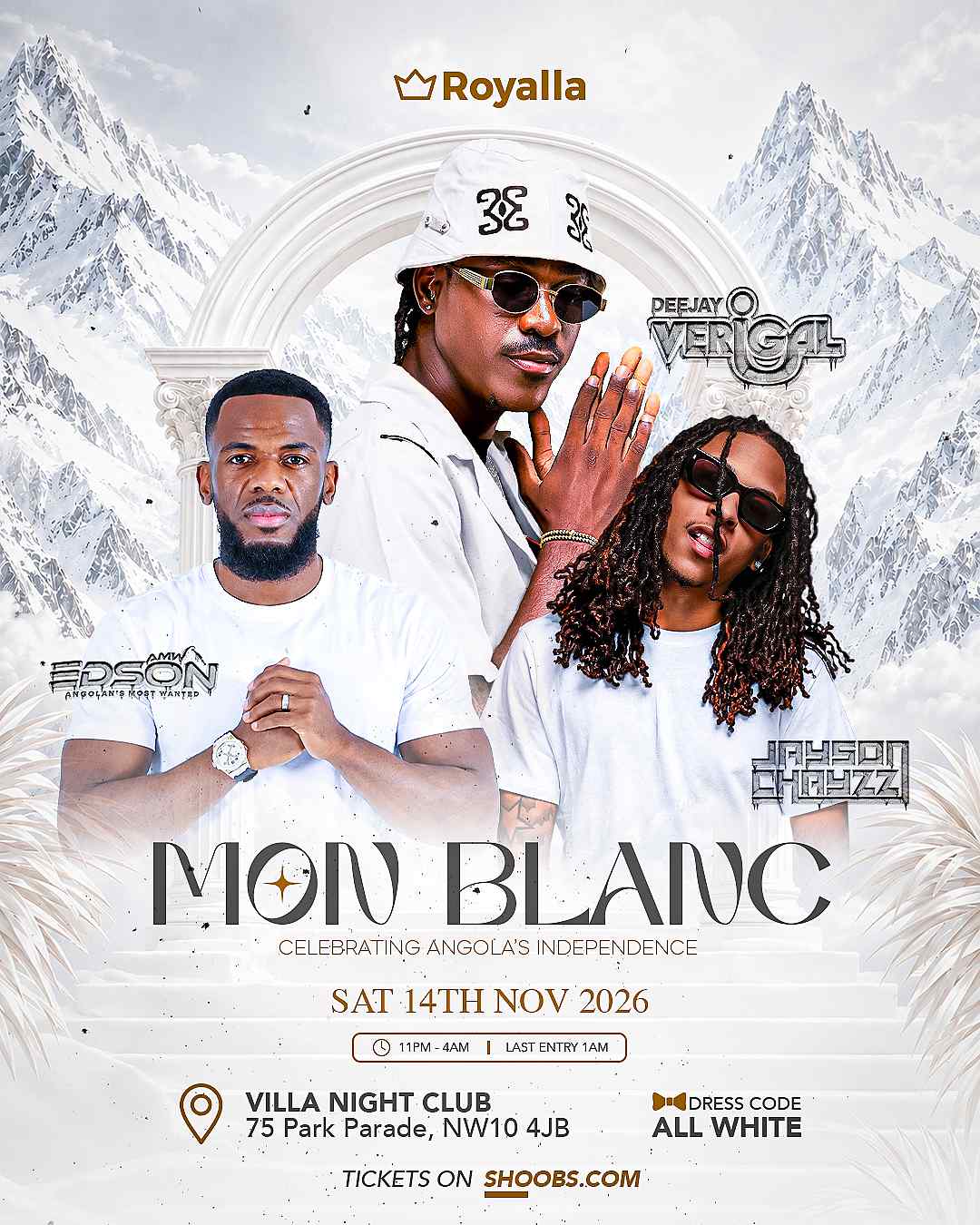 ROYALLA presents "Mon Blanc" Celebrating Angola's Independence