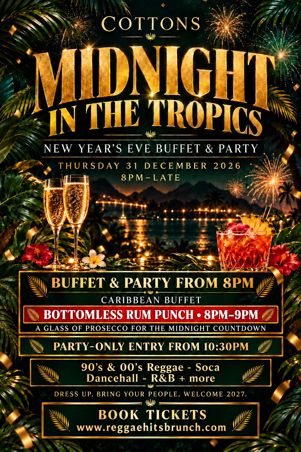 NEW YEARS EVE BOTTOMLESS PUNCH & BUFFET