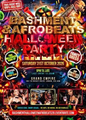 Bashment & Afrobeats - Halloween Party -  Everyone Free Before 12AM