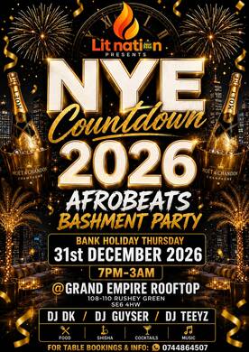 NYE COUNTDOWN - LONDON'S BIGGEST NEW YEAR'S EVE PARTY